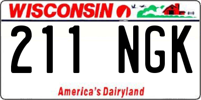WI license plate 211NGK