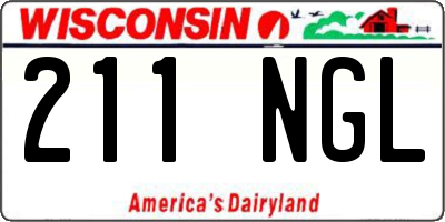 WI license plate 211NGL
