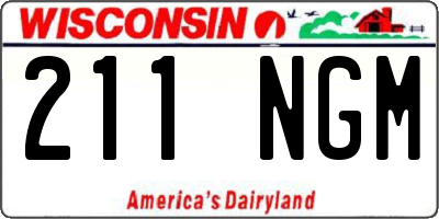 WI license plate 211NGM