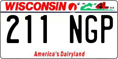 WI license plate 211NGP