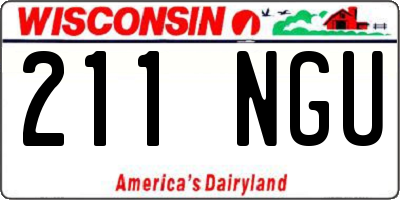 WI license plate 211NGU