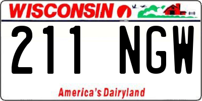 WI license plate 211NGW