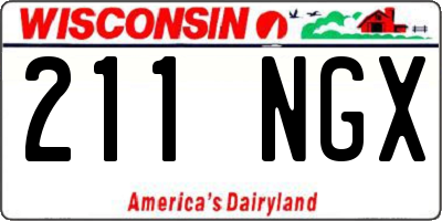 WI license plate 211NGX