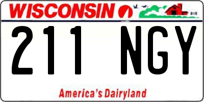 WI license plate 211NGY