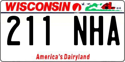 WI license plate 211NHA