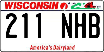 WI license plate 211NHB