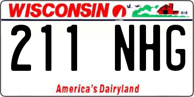 WI license plate 211NHG