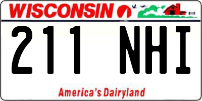 WI license plate 211NHI