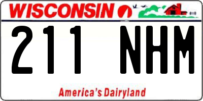 WI license plate 211NHM