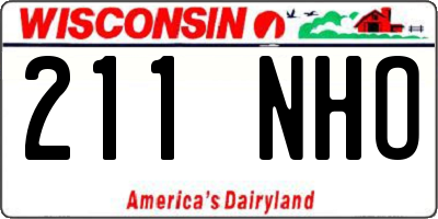 WI license plate 211NHO