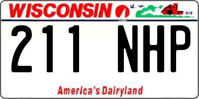 WI license plate 211NHP