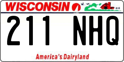 WI license plate 211NHQ