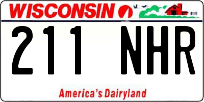 WI license plate 211NHR