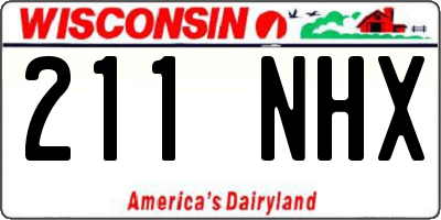 WI license plate 211NHX