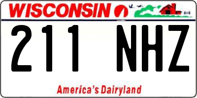 WI license plate 211NHZ
