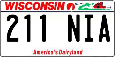 WI license plate 211NIA