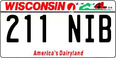 WI license plate 211NIB