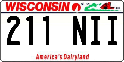 WI license plate 211NII