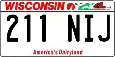 WI license plate 211NIJ
