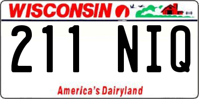 WI license plate 211NIQ
