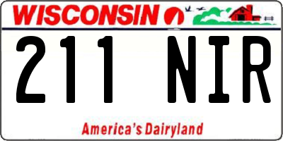WI license plate 211NIR