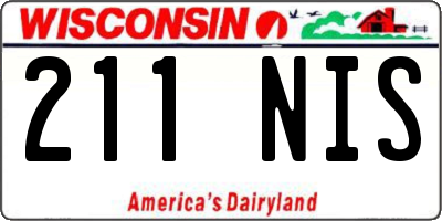 WI license plate 211NIS