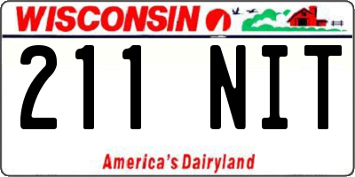 WI license plate 211NIT