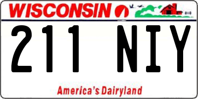 WI license plate 211NIY