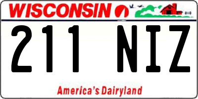 WI license plate 211NIZ