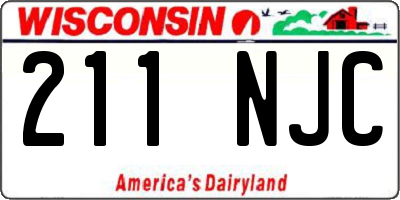 WI license plate 211NJC