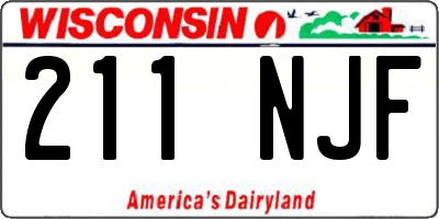 WI license plate 211NJF