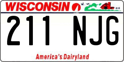 WI license plate 211NJG