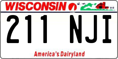 WI license plate 211NJI
