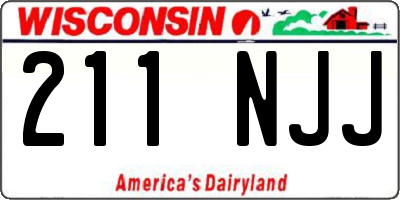 WI license plate 211NJJ