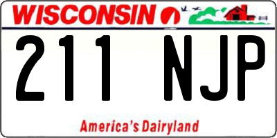 WI license plate 211NJP