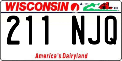 WI license plate 211NJQ