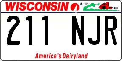 WI license plate 211NJR