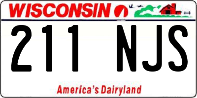 WI license plate 211NJS