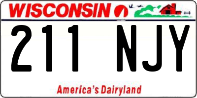 WI license plate 211NJY