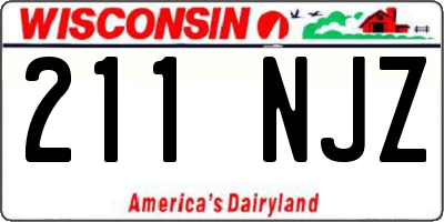 WI license plate 211NJZ