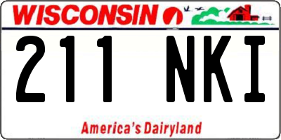 WI license plate 211NKI