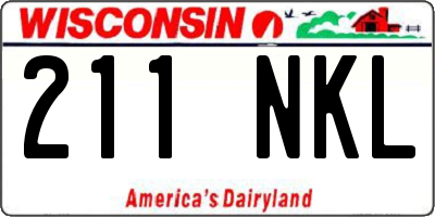WI license plate 211NKL