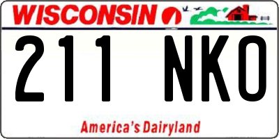 WI license plate 211NKO