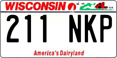 WI license plate 211NKP