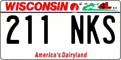 WI license plate 211NKS