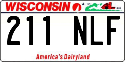 WI license plate 211NLF