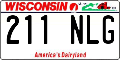 WI license plate 211NLG