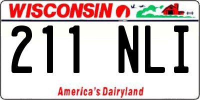 WI license plate 211NLI