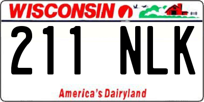 WI license plate 211NLK