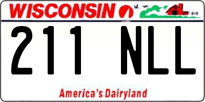 WI license plate 211NLL
